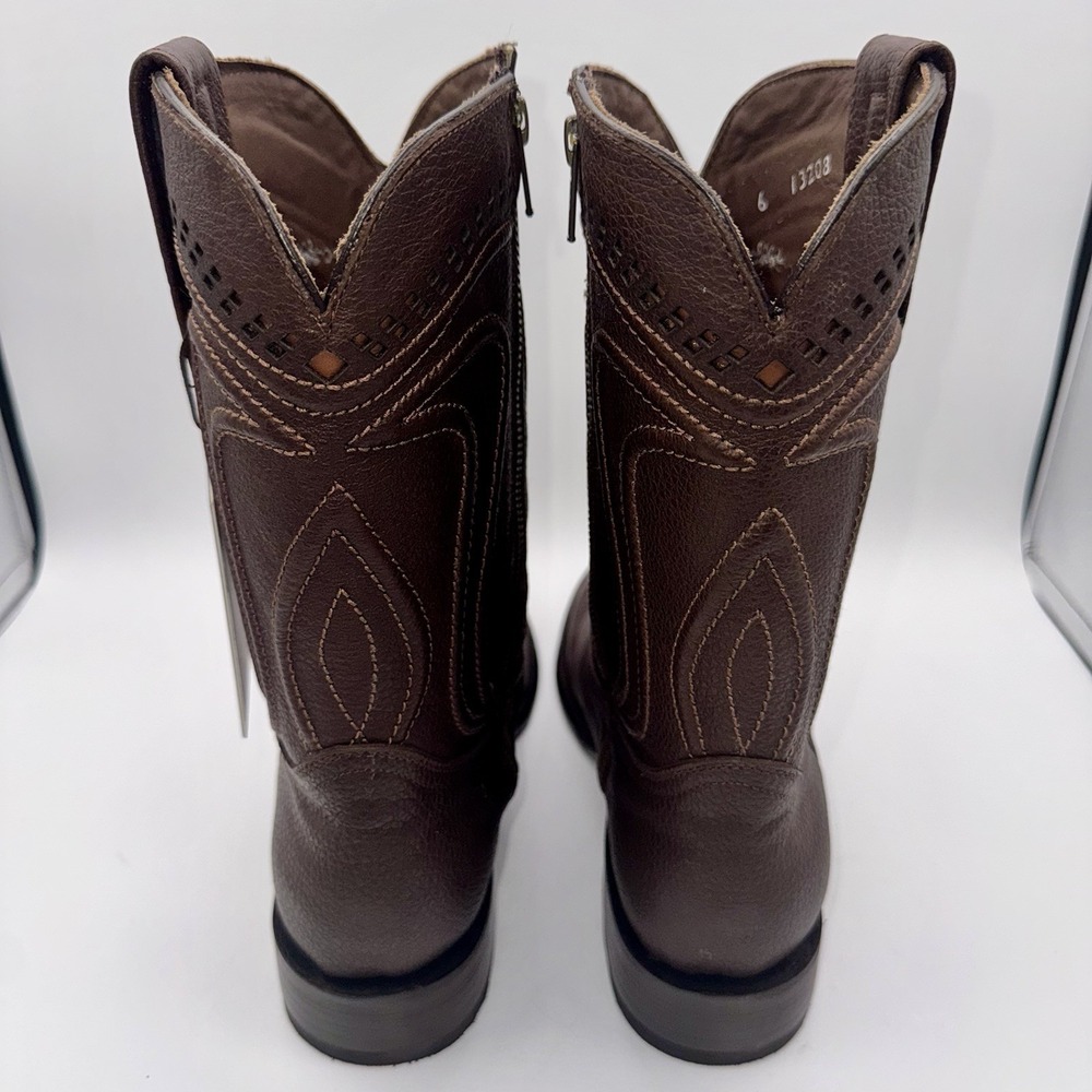 Wild‎ West Roper Boots Men's Size 9 EE Wide Brown Cowhide Leather - Picture 14 of 16